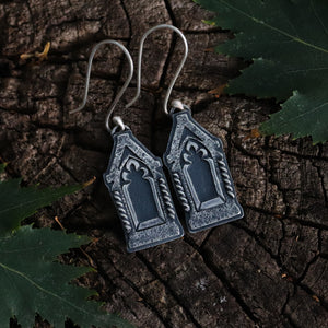 Gravestone Earrings 𖤐 Made To Order